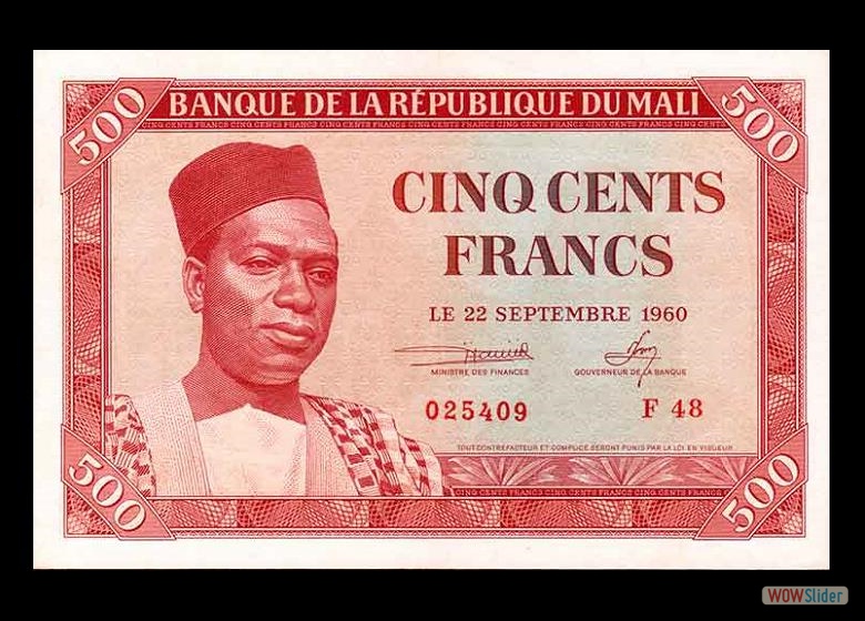 Mali P3 500 Francs 1960